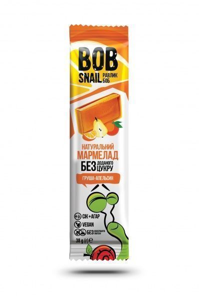 Мармелад BobSnail груша-апельсин 38 г 