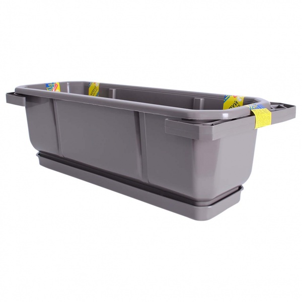 Ящик балконний з кріпленням Алеана Дама прямокутний 9 л капучино 