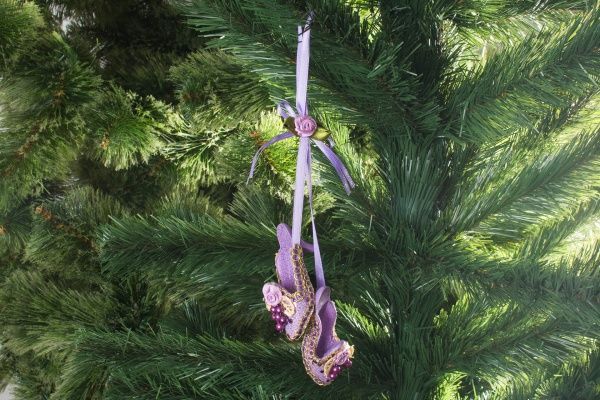 Подвеска Королевские туфли сиреневые 7,5 см DL120768C  