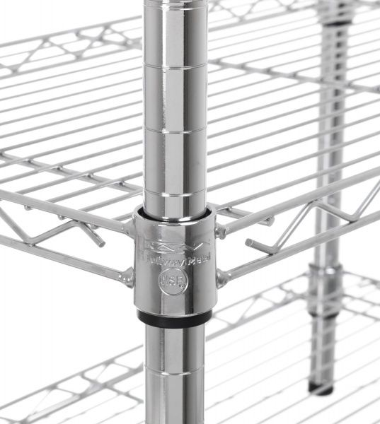 Стеллаж металлический 610x610x350 мм хром (142424-3LC) 