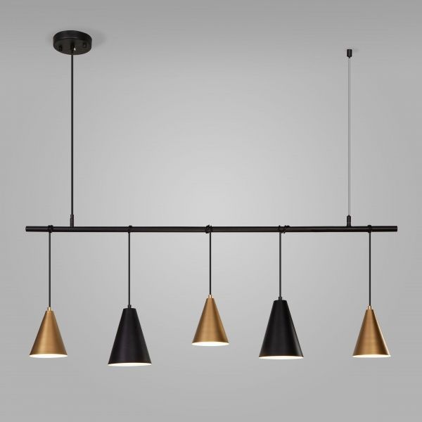 Підвіс Strotskis Castle 50088/5 5x60 Вт E14 чорний із золотистим 50088/5 (чорний/золото) 