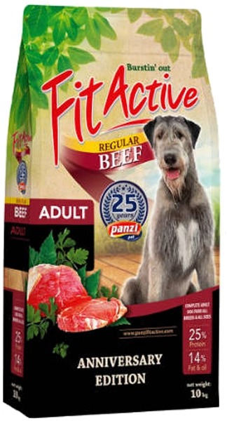 Корм сухой для собак для всех пород FitActive Юбилейный выпуск с говядиной 10 кг