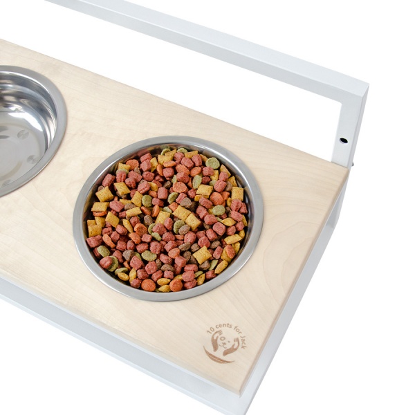 Миска подвійна 10 центів для Джека №5 S/M/L 2х600 мл білий