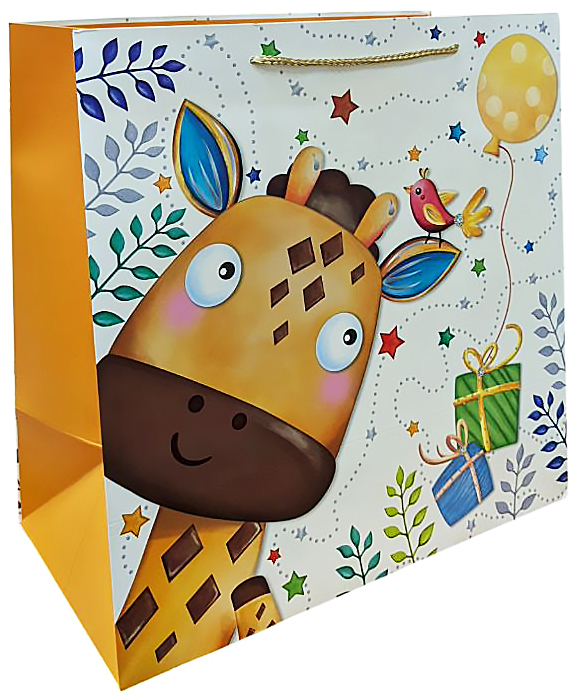 Пакет паперовий квадратний 38X38X20 см Happycom International