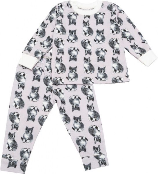 Піжама дитяча Фламінго Кошенята р.86 сірий із малюнком 109-310-8 