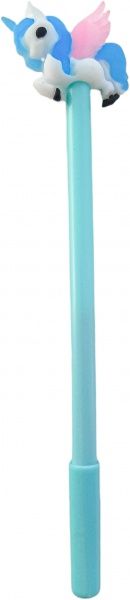 Ручка шариковая Лідер Канц Единорог с крыльями синий 908-BP 
