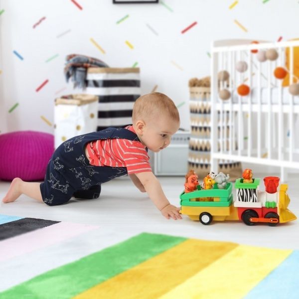 Игровой набор Kiddieland Паровоз Лимпопо со звуковыми и световым эффектами