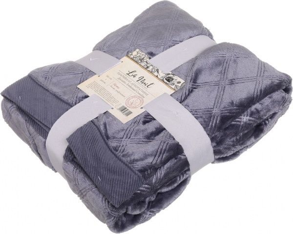 Покрывало Embossed Crossline 160x220 см La Nuit графит 