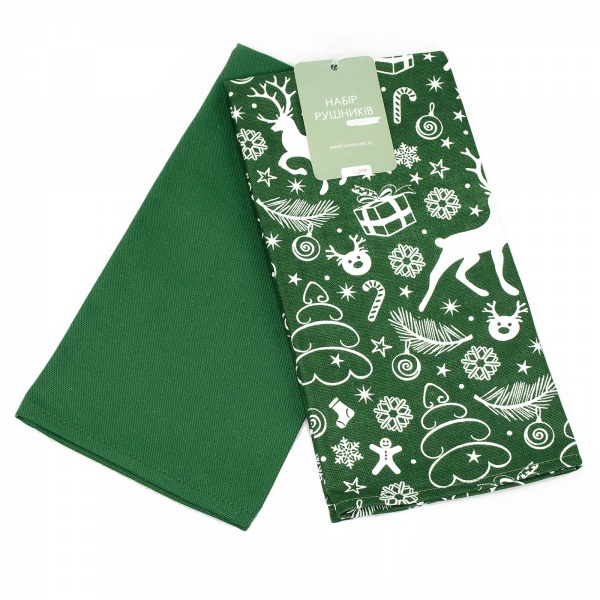 Набір рушників 2 шт. 45x60 см Homeline зелений 