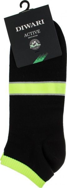 Шкарпетки Diwari ACTIVE 066 р. 44-45 чорно-салатовий 