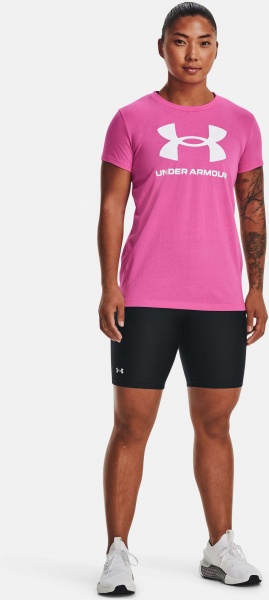 Футболка Under Armour SPORTSTYLE LOGO SS 1356305-659 р.S рожевий