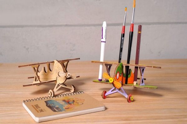 Раскраска UGEARS Биплан