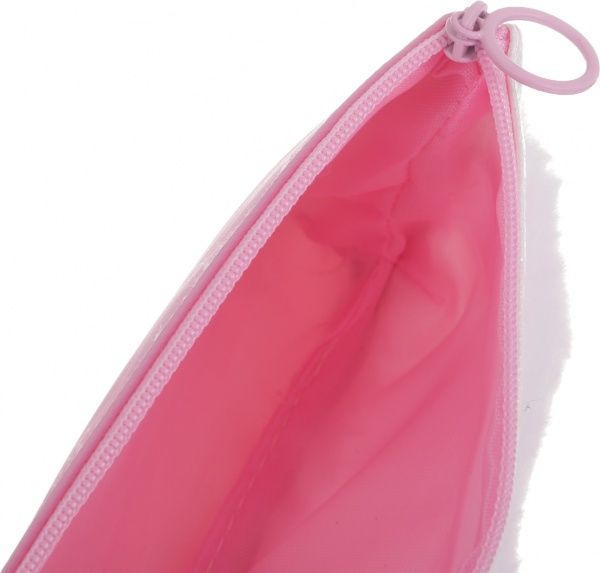 Пенал школьный с искусственным мехом Зайка белый