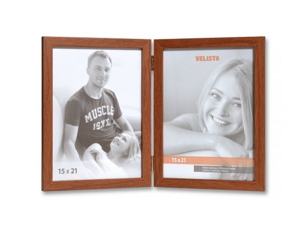 Мультирамка Velista на 2 фото 15x21 см дерево темное 