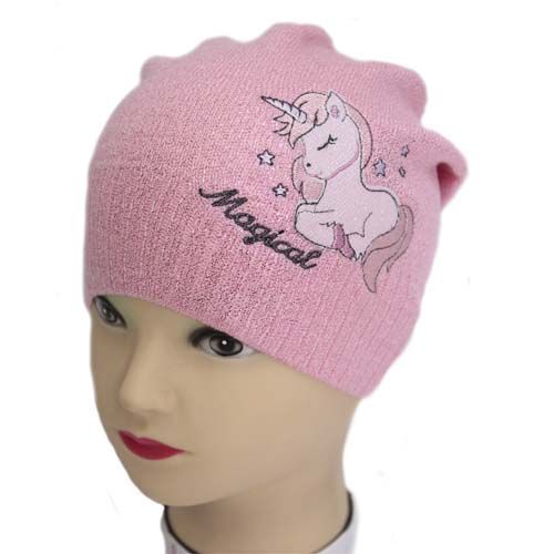 Шапка для дівчаток Luna Kids р.48-50 світло-рожевий 2274 