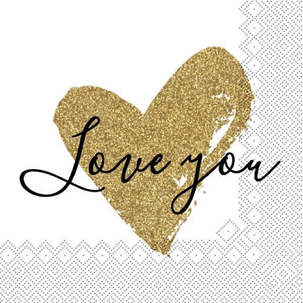 Салфетки столовые Silken Премиум 2 Love you 33х33 см в ассортименте 18 шт.