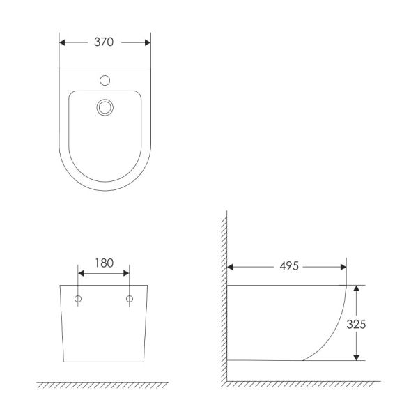 Биде подвесное Imprese Lesna i11547
