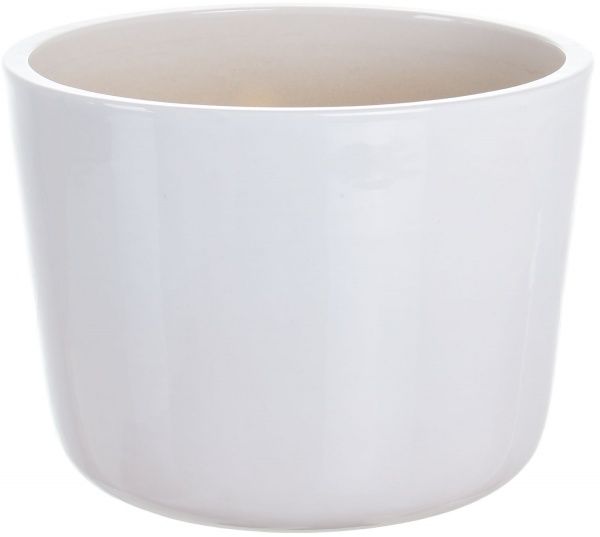 Горшок Viet Thanh Ceramic на деревянных ножках 29х22 см VT.11597 круглый белый 