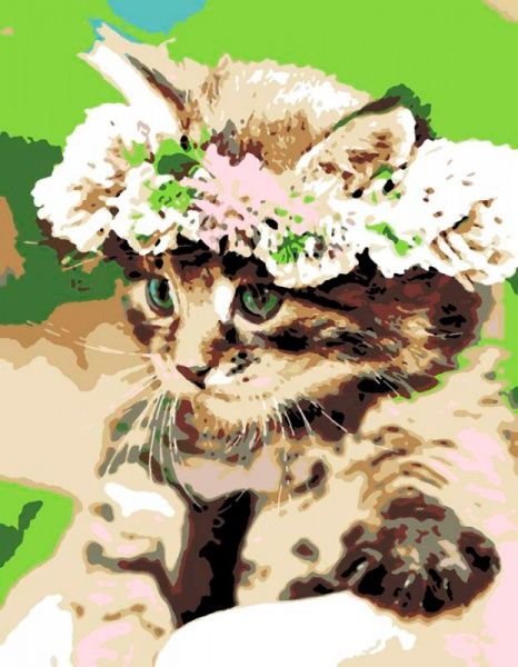 Набор, техника акриловая живопись по номерам Нежность Вентс 