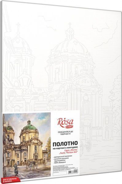 Холст на картоне с контуром Львов Пейзаж №2 30х40 Rosa Start 