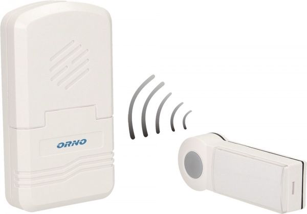 Звонок беспроводной Emos Disco DC на аккумуляторе с системой обучения белый OR-DB-KH-122