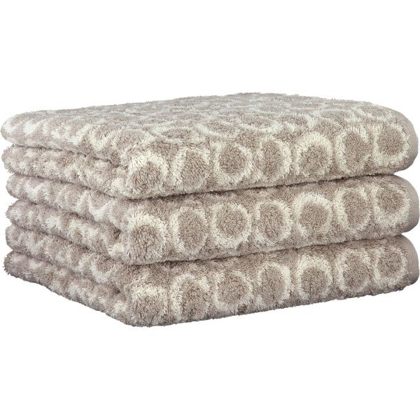 Рушник махровий Ring 80x150 см пісочний Cawo 