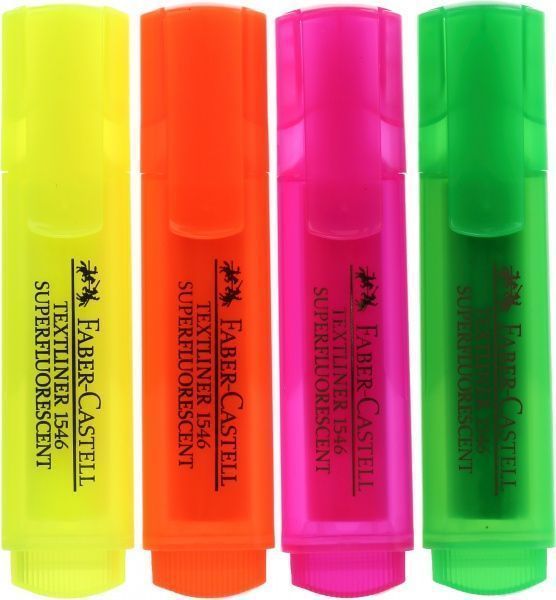 Набор текстовых маркеров Faber-Castell 1-5 мм 4 шт. 154604 разноцветный 