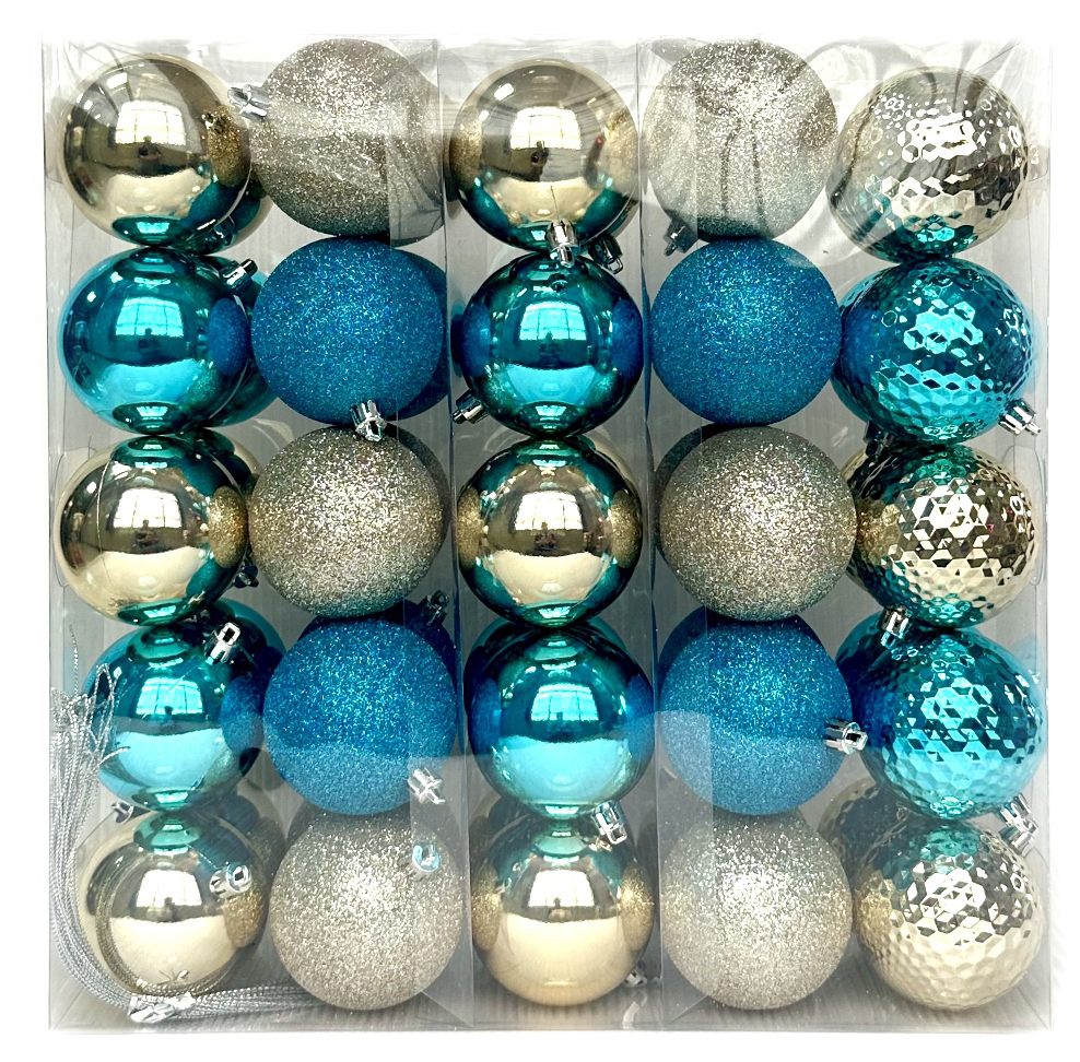 Набір ялинкових куль ASCENDENT COLLECTION Свіжість 21018/21012 в асортименті d 70 мм 50 шт./уп.