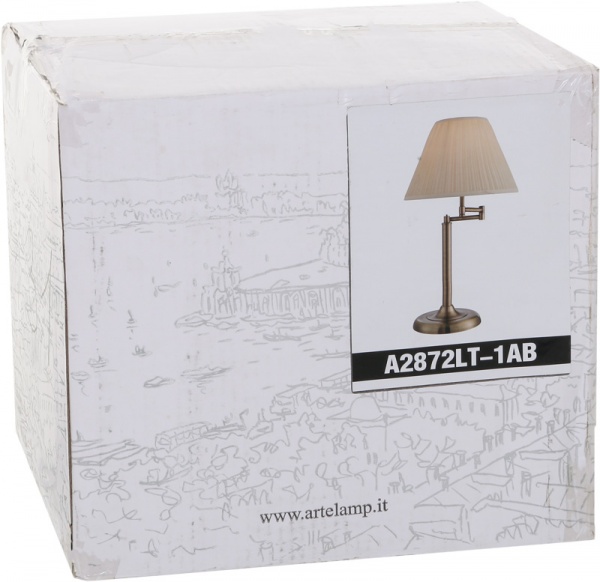 Настільна лампа декоративна Arte Lamp California 1x60 Вт E27 антична бронза A2872LT-1AB 