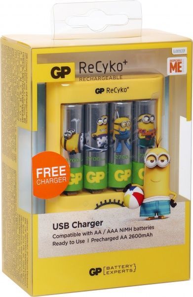 Зарядний пристрій GP U411 AA (R6, 316) 4 шт. 