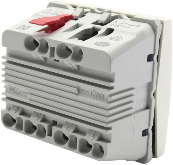 Выключатель двухклавишный Schneider Electric Sedna без подсветки 10 А 250В IP20 кремовый MGU3.211.25