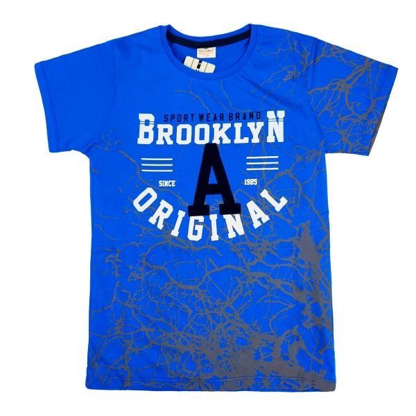 Футболка для хлопчика AKKU з літерою А р.134 блакитний 9076 