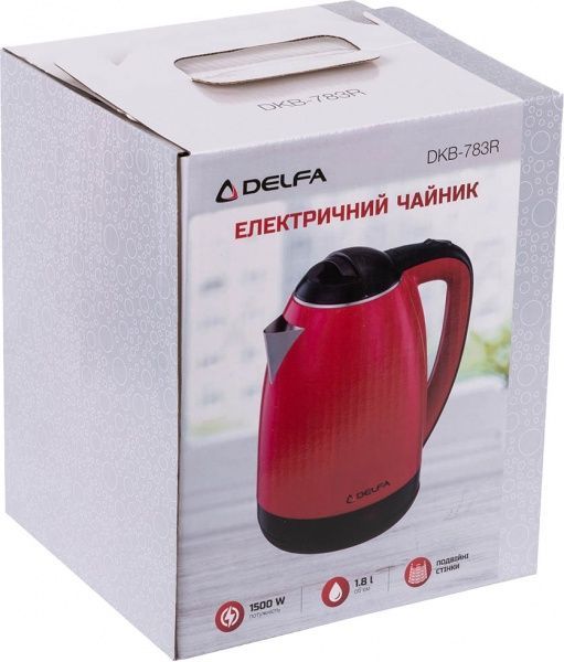 Електрочайник Delfa DK 3510 X Red 