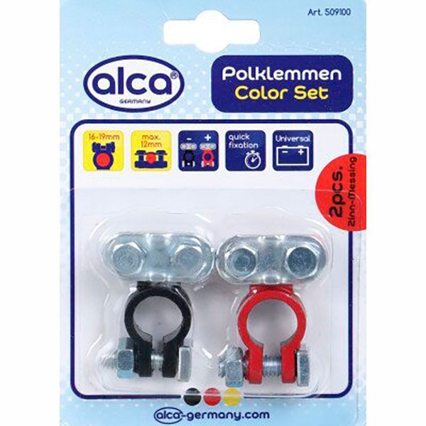 Клеми для акумулятора Alca кольорові 2 шт 509100