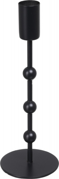 Подсвечник для столовой свечи 70x70x195 мм черный