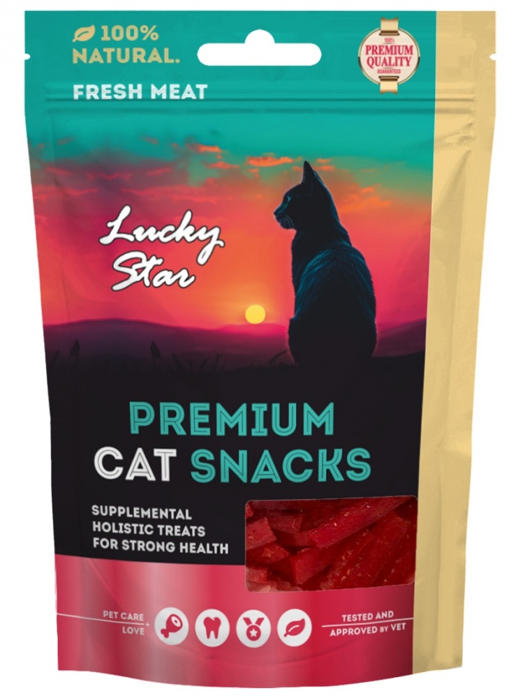 Лакомство Lucky Star мини-соломка из утиного мяса 65 г