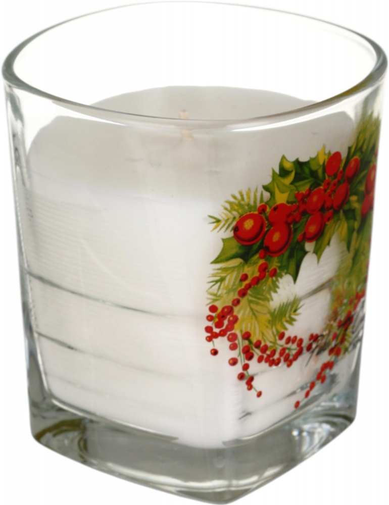 Свічка у склянці Новорічна прикраса 80 мм Pako-If
