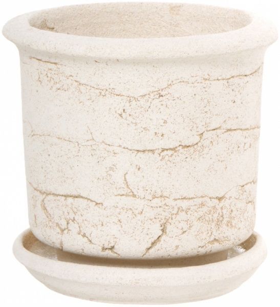 Горшок шамотный Цилиндр №2 126 круглый 7л кремовый 