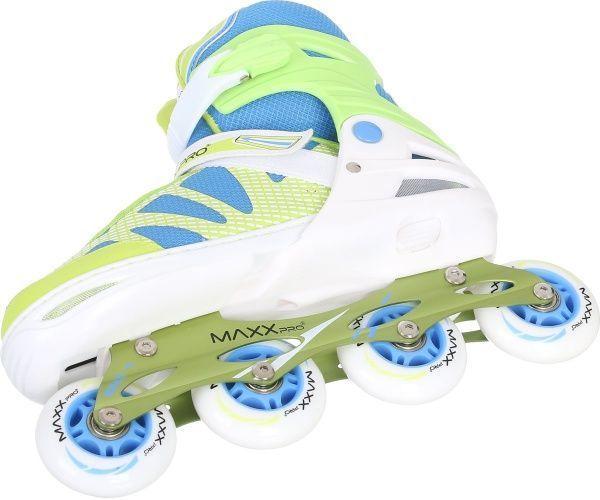 Роликовые коньки MaxxPro YX-0151-4WG р. 35-38 бело-салатовый