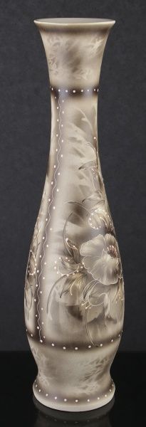 Ваза керамическая бежевая Грация РЕЗКА 68см