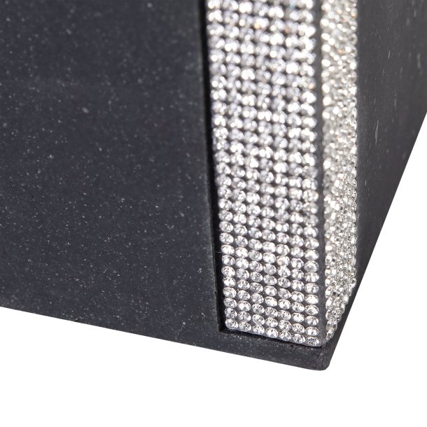 Стакан для зубных щеток Axentia Линдос 350 мл черный с декором 134475