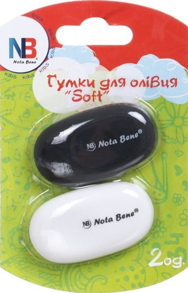 Гумка для олівців Soft 2 шт. KR971240 Nota Bene