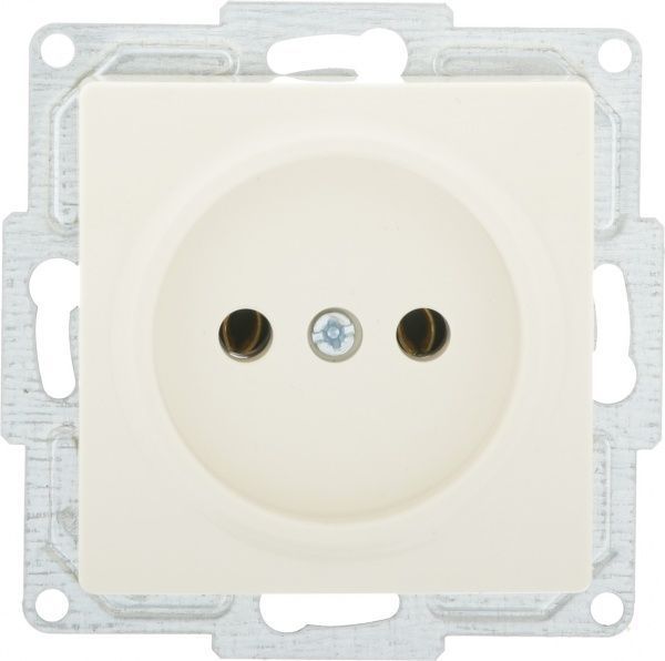 Розетка без заземлення Gunsan Visage без шторок без кришки кремовий 15 28 12 00 151 113