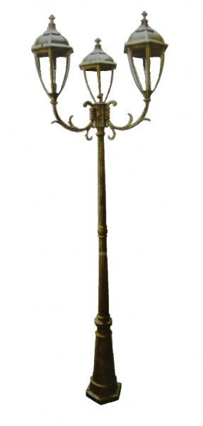 Ліхтарний стовп Інтерклас Ліма 8021SF/3 E27 60 Вт античне золото 