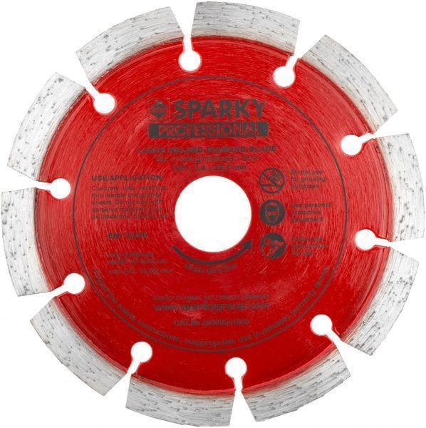 Диск алмазный отрезной Sparky 125x2,4x22,2 тротуарная плитка , камень