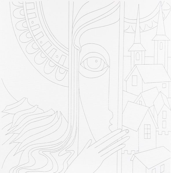 Холст на картоне с контуром «О едином и мимолетном», А. Навроцкая Rosa Talent 