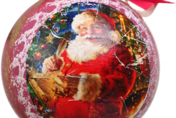 Шар новогодний Декупаж d 80 мм в ассортименте