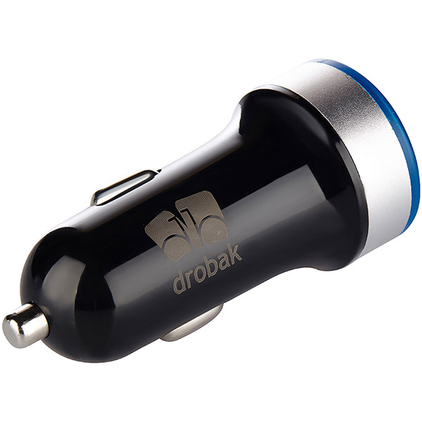 Зарядний пристрій автомобільний Drobak Power Dual USB black