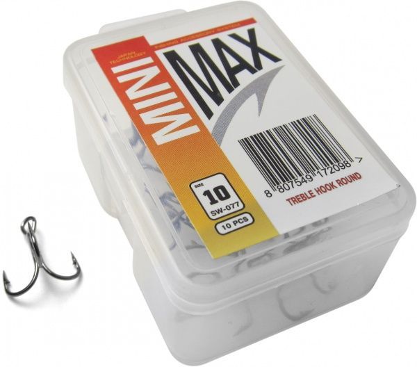 Крючок MiniMax Treble Hook round №10 10 шт. SW077-10