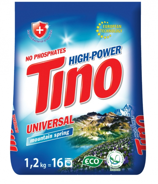 Порошок для машинной и ручной стирки Tino High-Power Mountain spring 1,2 кг 